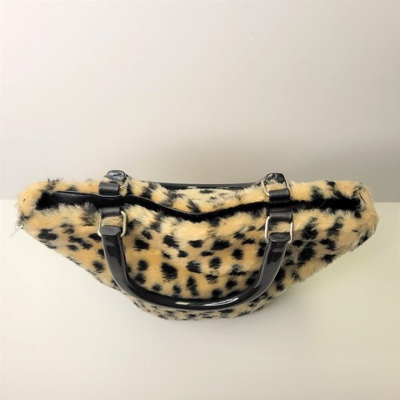 Animal Print Fuzzy Faux Fur Small Handbag - Picture 5 of 11